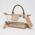 Gold Mini Clear Tote & Pouch Set