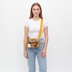 Mustard Flap-Pocket Clear Crossbody - studio model shot
