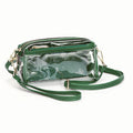 Green Trim Clear Camera Bag