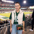 Green Trim Clear Camera Bag - game day stadium shot