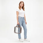 Leopard Print Clear Travel Case - studio model shot
