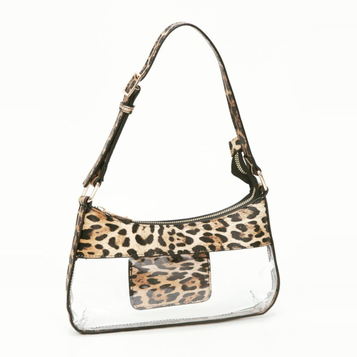 Leopard Print Clear Shoulder Bag