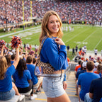 Leopard Print Clear Shoulder Bag - game day stadium shot