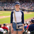 Gold Snap-Front Clear Crossbody, Gold - game day stadium shot
