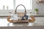 Gold Mini Clear Tote & Pouch Set, styled display